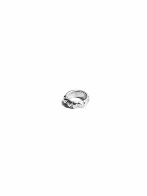 Δαχτυλίδι Curved Oval Pinky Ring ασήμι 925 NASILIA