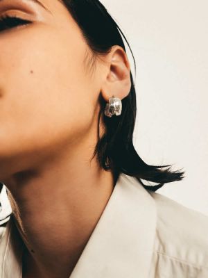 Σκουλαρίκια puff earrings με ασήμι 925 NA134 NASILIA 