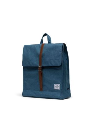City mid-volume copen blue crosshatch backpack HERSCHEL SUPPLY CO