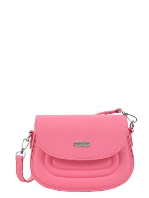 Τσάντα χιαστί ροζ DOCA 20120