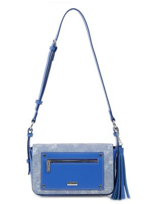 Τσάντα χιαστί μπλε DOCA 20497
