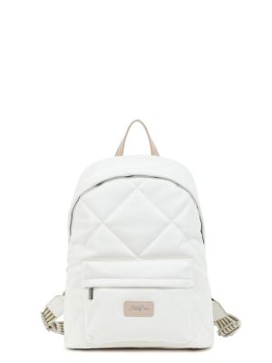 Τσάντα πλάτης άσπρη DOCA 20573