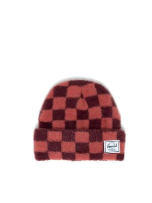 Polson beanie faux mohair port/mineral red check HERSCHEL SUPPLY CO