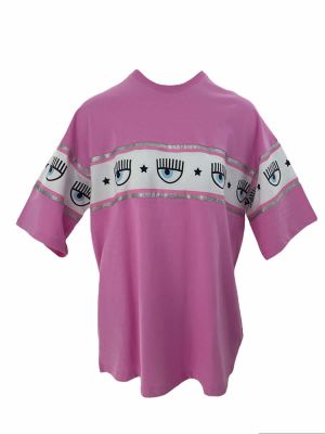 640 Maxi Logomania T-Shirt Rosa CHIARA FERRAGNI