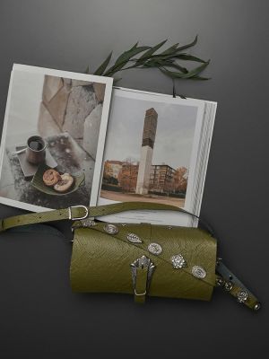 Back to you olive nickel bag INDIVIDUAL ART LEATHER