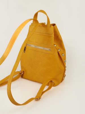 Straw Βlack n Μetal backpack yellow gold ELENA ATHANASIOU