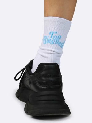 Τoo blessed to be stressed white socks ON VACATION