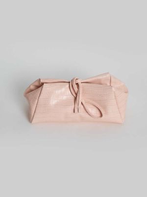Croco lunchbag pink ELENA ATHANASIOU