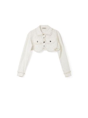 Crop jacket white JS24-103 MILKWHITE