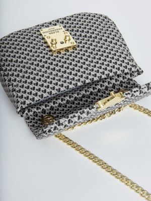 Cube mini bag black gold ELENA ATHANASIOU
