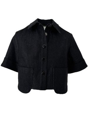 Denim crop shirt black FW23.W04.00.01 CKONTOVA