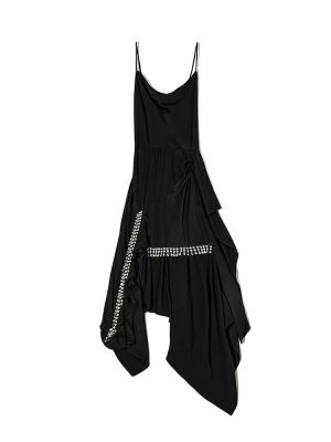 Dress with crystals black DF23-204 MILKWHITE