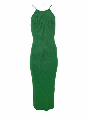 Dress maxi lurex green S4TSDL0052 COMBOS KNITWEAR