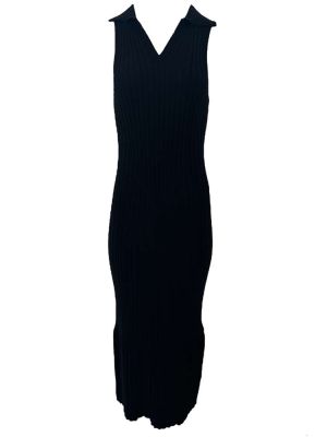 Dress polo black W4THDL0019 COMBOS KNITWEAR