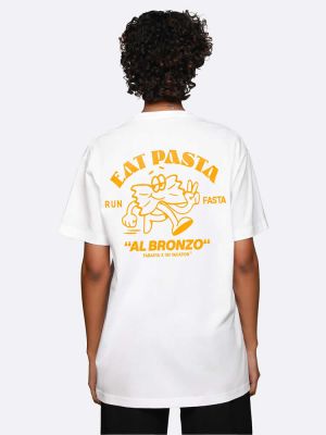 Eat pasta white t-shirt ON VACATION