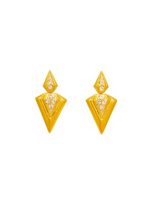 Estate gold earrings 24k gold plated KALEIDO