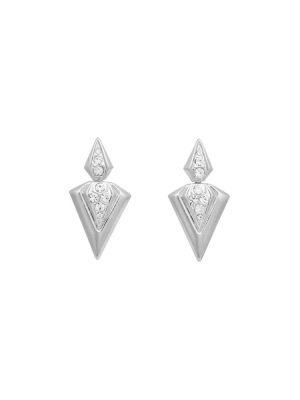 Estate silver earrings silver plated KALEIDO