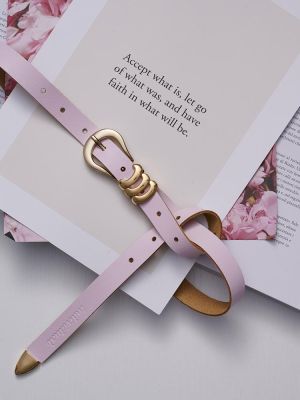 Every glance pink gold belt INDIVIDUAL ART LEATHER