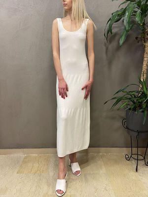 Φόρεμα maxi άσπρο S022 COMBOS KNITWEAR