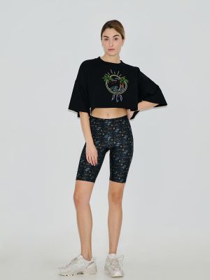 Graphic palm babes crop t-shirt PCP CLOTHING