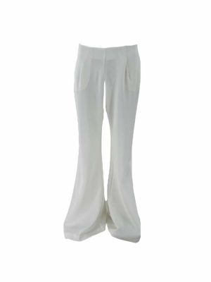 High waist bell pants white FW23.W17.02.01 CKONTOVA