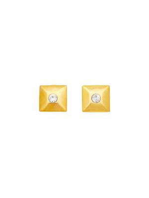 Inez gold crystal clips 24k gold plated KALEIDO