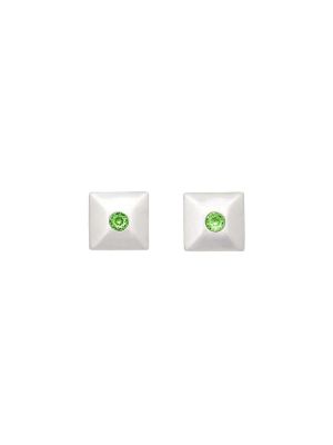 Inez green silver clips 24k gold plated KALEIDO