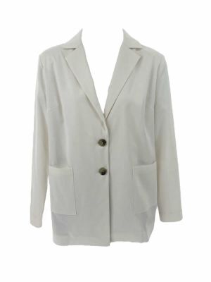 Jacket with pockets white SS24.W01.02.00 CKONTOVA