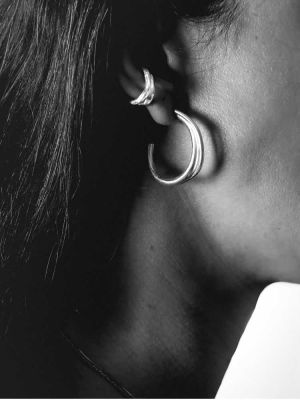 Σκουλαρίκια Double wire earrings ασήμι 925 NASILIA