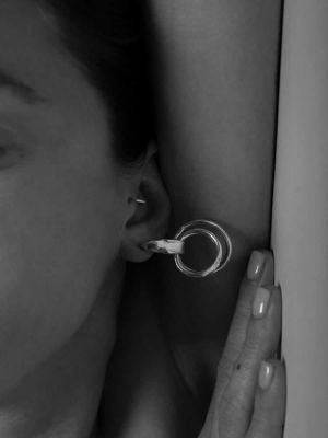 Σκουλαρίκια Mondern earrings ασήμι 925 NASILIA 