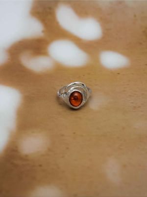 Δαχτυλίδι Curl ring orange ασήμι 925 NASILIA