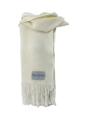No.10 oversized scarf white COLLECTIVA NOIR