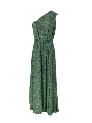 One shoulder print dress mint SS23.W50.31 CKONTOVA