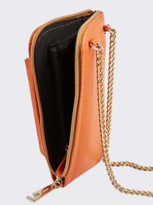 Phone case wallet orange gold ELENA ATHANASIOU