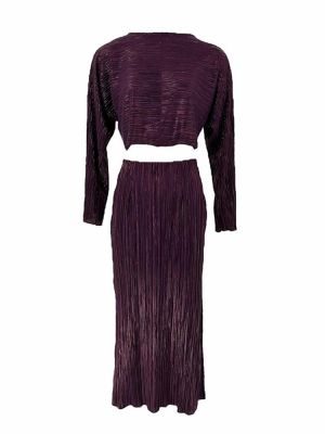 Pleated lurex skirt purple FW23.W73.07.00 CKONTOVA