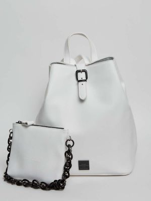 Retro chain backpack white ELENA ATHANASIOU