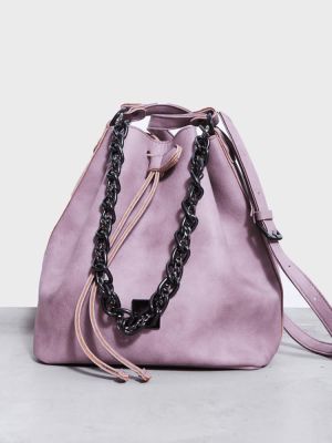 Retro chain pouch dusty pink ELENA ATHANASIOU