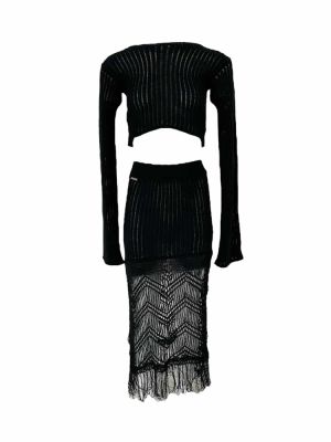 Skirt maxi black S0012 COMBOS KNITWEAR