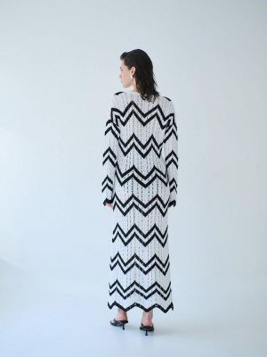 Dress maxi white S4MIDL0012 COMBOS KNITWEAR