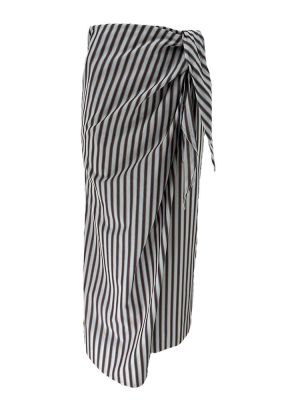 Skirt brown stripes SF23-310 MILKWHITE