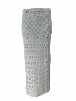 Skirt maxi white S4TSSL0006 COMBOS KNITWEAR