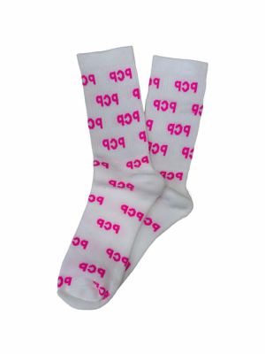Logo fluo pink socks PCP CLOTHING