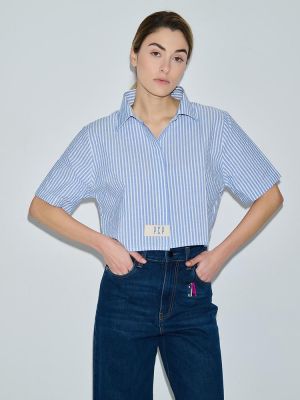 Sonia blue crop shirt PCP CLOTHING