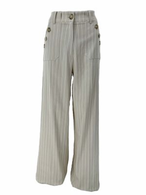 Stripe pants vanilla SS24.W18.03.01 CKONTOVA