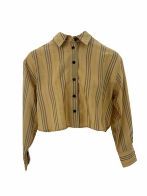 Stripe set with shorts mustard SS24.W36.63.01 CKONTOVA