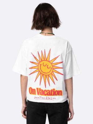 Sunshine white t-shirt ON VACATION