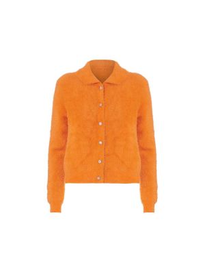 Πλεκτή ζακέτα orange cardigan TF22-137 MILKWHITE