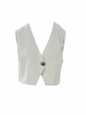 Vest with button white SS24.W03.02.01 CKONTOVA