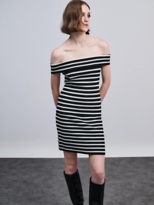 Skirt mini striped ecru W4MISM0067 COMBOS KNITWEAR