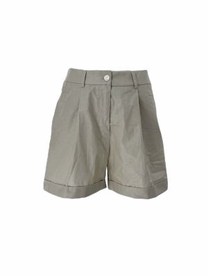 Waxed linen shorts beige SS24.W44.03.01 CKONTOVA